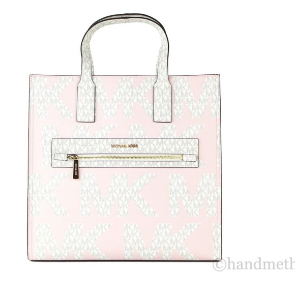 NEW Michael Kors Kenly Large Graphic Blush North South Tote Shoulder Handbag - Picture 5 of 9
